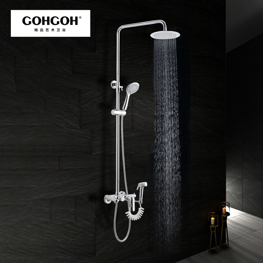 GOHGOH 全銅明裝 掛墻式 增壓淋雨四功能花灑 GOHGOH 全銅明裝 掛墻式 增壓淋雨四功能花灑