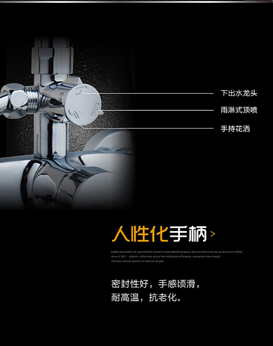 gohgoh花灑，掛墻式增壓淋雨花灑